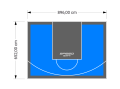 59M2/652X896CM BŁĘKITNO-GRAFITOWE BOISKO DO KOSZYKÓWKI SPEEDSPORT HEXA POWER PRO
