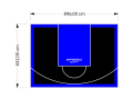 59M2/652X896CM CZARNO-NIEBIESKIE BOISKO DO KOSZYKÓWKI SPEEDSPORT HEXA POWER PRO