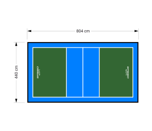 35M2/804X440CM ZIELONO-BŁĘKITNE BOISKO DO SIATKÓWKI SPEEDSPORT HEXA POWER PRO