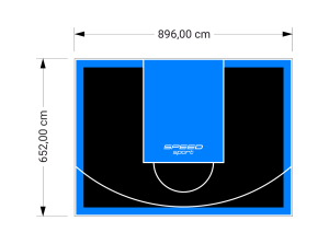59M2/652X896CM CZARNO-BŁĘKITNE BOISKO DO KOSZYKÓWKI SPEEDSPORT HEXA POWER PRO