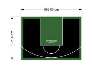 59M2/652X896CM CZARNO-ZIELONE BOISKO DO KOSZYKÓWKI SPEEDSPORT HEXA POWER PRO