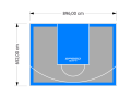 59M2/652X896CM SZARO-BŁĘKITNE BOISKO DO KOSZYKÓWKI SPEEDSPORT HEXA POWER PRO