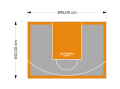 59M2/652X896CM SZARO-POMARAŃCZOWE BOISKO DO KOSZYKÓWKI SPEEDSPORT HEXA POWER PRO