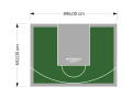 59M2/652X896CM ZIELONO-SZARE BOISKO DO KOSZYKÓWKI SPEEDSPORT HEXA POWER PRO