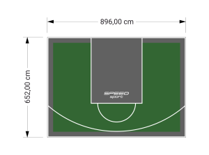 59M2/652X896CM ZIELONO-GRAFITOWE BOISKO DO KOSZYKÓWKI SPEEDSPORT HEXA POWER PRO
