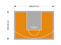 59M2/652X896CM POMARAŃCZOWO-SZARE BOISKO DO KOSZYKÓWKI SPEEDSPORT HEXA POWER PRO