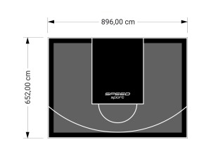 59M2/652X896CM GRAFITOWO-CZARNE BOISKO DO KOSZYKÓWKI SPEEDSPORT HEXA POWER PRO