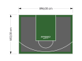 59M2/652X896CM GRAFITOWO-ZIELONE BOISKO DO KOSZYKÓWKI SPEEDSPORT HEXA POWER PRO