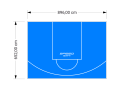 59M2/652X896CM BŁĘKITNE BOISKO DO KOSZYKÓWKI SPEEDSPORT HEXA POWER PRO