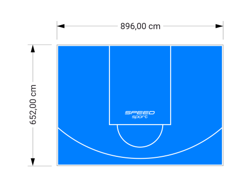 59M2/652X896CM BŁĘKITNE BOISKO DO KOSZYKÓWKI SPEEDSPORT HEXA POWER PRO