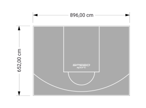 59M2/652X896CM SZARE BOISKO DO KOSZYKÓWKI SPEEDSPORT HEXA POWER PRO