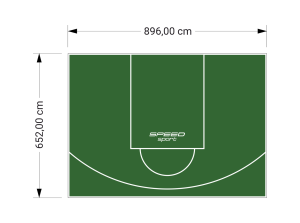 59M2/652X896CM ZIELONE BOISKO DO KOSZYKÓWKI SPEEDSPORT HEXA POWER PRO