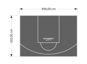 59M2/652X896CM GRAFITOWE BOISKO DO KOSZYKÓWKI SPEEDSPORT HEXA POWER PRO