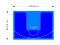 60M2/652X926CM NIEBIESKO-BŁĘKITNE BOISKO DO KOSZYKÓWKI SPEEDSPORT HEXA POWER PRO