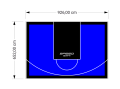 60M2/652X926CM NIEBIESKO-CZARNE BOISKO DO KOSZYKÓWKI SPEEDSPORT HEXA POWER PRO