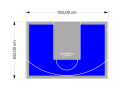 60M2/652X926CM NIEBIESKO-SZARE BOISKO DO KOSZYKÓWKI SPEEDSPORT HEXA POWER PRO