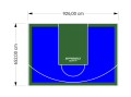 60M2/652X926CM NIEBIESKO-ZIELONE BOISKO DO KOSZYKÓWKI SPEEDSPORT HEXA POWER PRO