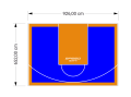 60M2/652X926CM NIEBIESKO-POMARAŃCZOWE BOISKO DO KOSZYKÓWKI SPEEDSPORT HEXA POWER PRO