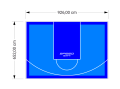 60M2/652X926CM BŁĘKITNO-NIEBIESKIE BOISKO DO KOSZYKÓWKI SPEEDSPORT HEXA POWER PRO