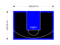 60M2/652X926CM CZARNO-NIEBIESKIE BOISKO DO KOSZYKÓWKI SPEEDSPORT HEXA POWER PRO