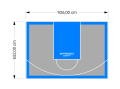 60M2/652X926CM SZARO-BŁĘKITNE BOISKO DO KOSZYKÓWKI SPEEDSPORT HEXA POWER PRO