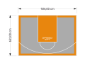 60M2/652X926CM SZARO-POMARAŃCZOWE BOISKO DO KOSZYKÓWKI SPEEDSPORT HEXA POWER PRO
