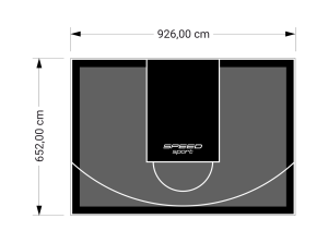 60M2/652X926CM GRAFITOWO-CZARNE BOISKO DO KOSZYKÓWKI SPEEDSPORT HEXA POWER PRO