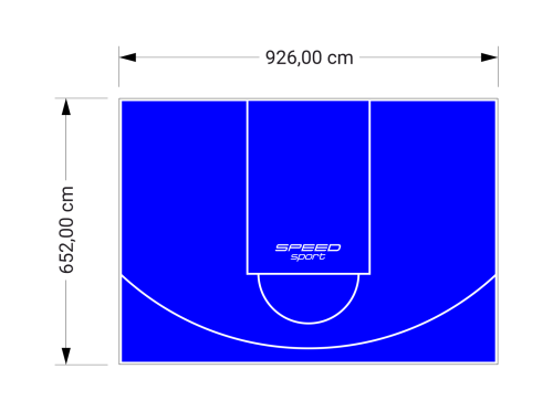 60M2/652X926CM NIEBIESKIE BOISKO DO KOSZYKÓWKI SPEEDSPORT HEXA POWER PRO