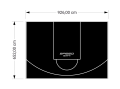60M2/652X926CM CZARNE BOISKO DO KOSZYKÓWKI SPEEDSPORT HEXA POWER PRO