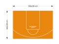 60M2/652X926CM POMARAŃCZOWE BOISKO DO KOSZYKÓWKI SPEEDSPORT HEXA POWER PRO