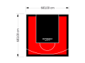 47M2/683X683CM CZERWONO-CZARNE BOISKO DO KOSZYKÓWKI SPEEDSPORT HEXA POWER PRO