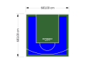 47M2/683X683CM NIEBIESKO-ZIELONE BOISKO DO KOSZYKÓWKI SPEEDSPORT HEXA POWER PRO