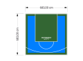 47M2/683X683CM BŁĘKITNO-ZIELONE BOISKO DO KOSZYKÓWKI SPEEDSPORT HEXA POWER PRO