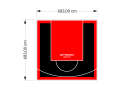47M2/683X683CM CZARNO-CZERWONE BOISKO DO KOSZYKÓWKI SPEEDSPORT HEXA POWER PRO