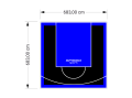 47M2/683X683CM CZARNO-NIEBIESKIE BOISKO DO KOSZYKÓWKI SPEEDSPORT HEXA POWER PRO