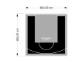 47M2/683X683CM CZARNO-SZARE BOISKO DO KOSZYKÓWKI SPEEDSPORT HEXA POWER PRO