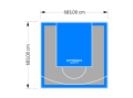 47M2/683X683CM SZARO-BŁĘKITNE BOISKO DO KOSZYKÓWKI SPEEDSPORT HEXA POWER PRO