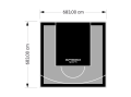 47M2/683X683CM SZARO-CZARNE BOISKO DO KOSZYKÓWKI SPEEDSPORT HEXA POWER PRO