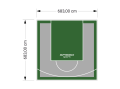 47M2/683X683CM SZARO-ZIELONE BOISKO DO KOSZYKÓWKI SPEEDSPORT HEXA POWER PRO