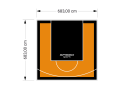 47M2/683X683CM POMARAŃCZOWO-CZARNE BOISKO DO KOSZYKÓWKI SPEEDSPORT HEXA POWER PRO