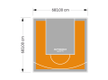 47M2/683X683CM POMARAŃCZOWO-SZARE BOISKO DO KOSZYKÓWKI SPEEDSPORT HEXA POWER PRO