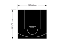 47M2/683X683CM CZARNE BOISKO DO KOSZYKÓWKI SPEEDSPORT HEXA POWER PRO