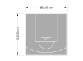47M2/683X683CM SZARE BOISKO DO KOSZYKÓWKI SPEEDSPORT HEXA POWER PRO