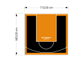 49M2/683X713CM CZARNO-POMARAŃCZOWE BOISKO DO KOSZYKÓWKI SPEEDSPORT HEXA POWER PRO