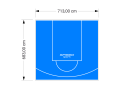 49M2/683X713CM BŁĘKITNE BOISKO DO KOSZYKÓWKI SPEEDSPORT HEXA POWER PRO