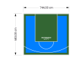51M2/683X744CM BŁĘKITNO-ZIELONE BOISKO DO KOSZYKÓWKI SPEEDSPORT HEXA POWER PRO