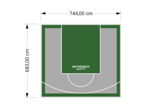 51M2/683X744CM SZARO-ZIELONE BOISKO DO KOSZYKÓWKI SPEEDSPORT HEXA POWER PRO