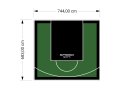 51M2/683X744CM ZIELONO-CZARNE BOISKO DO KOSZYKÓWKI SPEEDSPORT HEXA POWER PRO