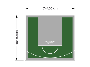 51M2/683X744CM ZIELONO-SZARE BOISKO DO KOSZYKÓWKI SPEEDSPORT HEXA POWER PRO