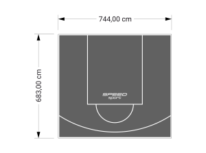 51M2/683X744CM GRAFITOWE BOISKO DO KOSZYKÓWKI SPEEDSPORT HEXA POWER PRO